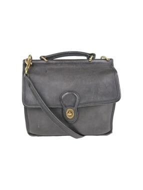 COACH Willis 9927 Vintage Black Leather Messenger Shoulder Crossbody Bag